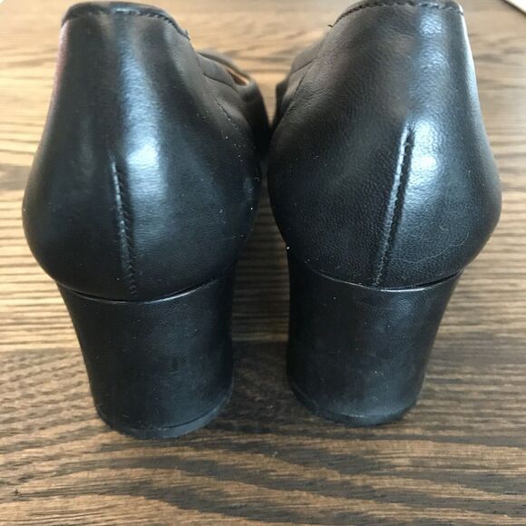 Paul Green Kami Black Soft Leather Block Mid Heel Pointed Toe UK 5.5 US 8 - Picture 7 of 16